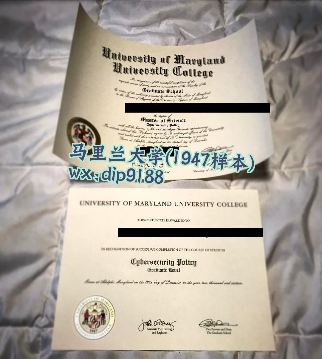 马里兰大学学历1947毕业证样本图