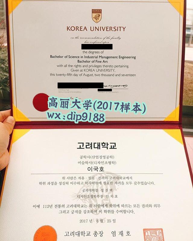 高丽大学学历2017毕业证样本图