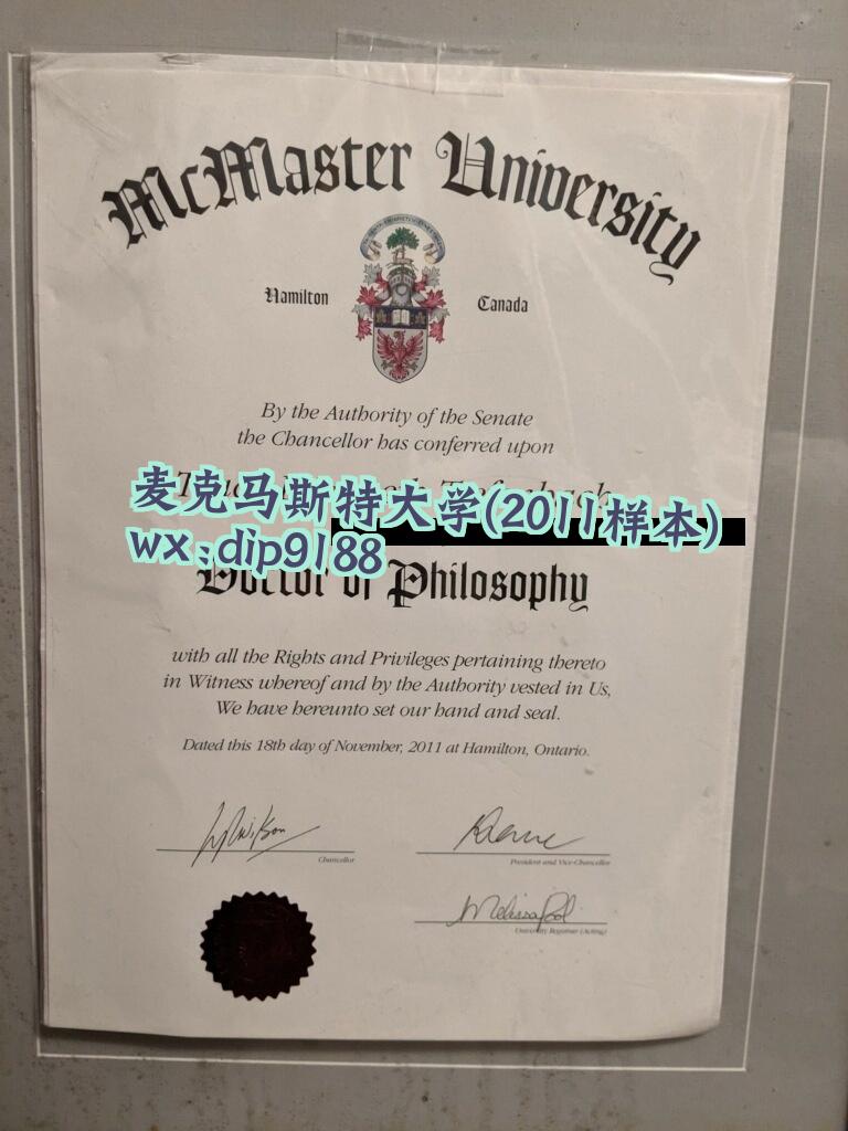 麦克马斯特大学学历2011毕业证样本图