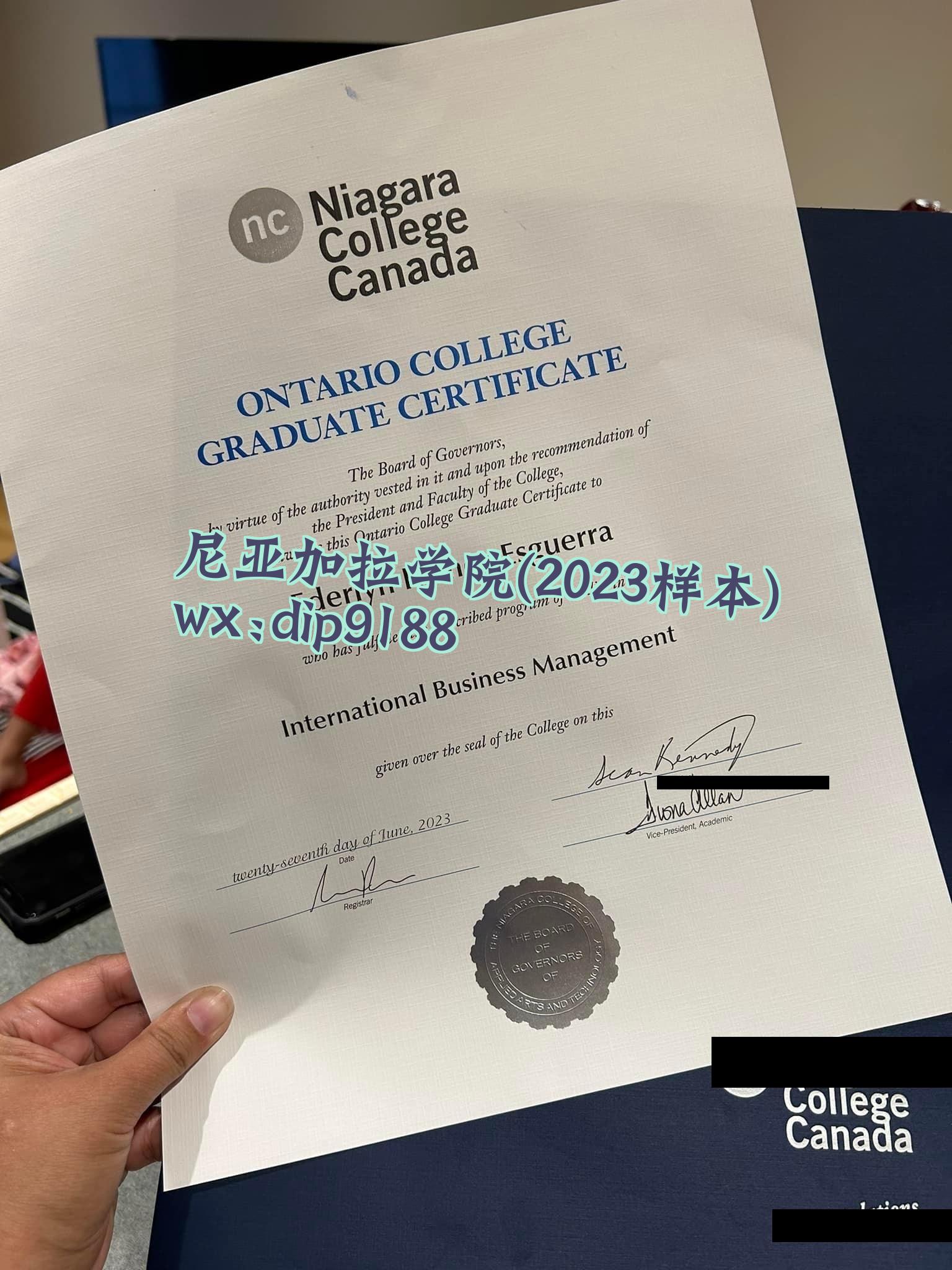 尼亚加拉学院学历2023毕业证样本图