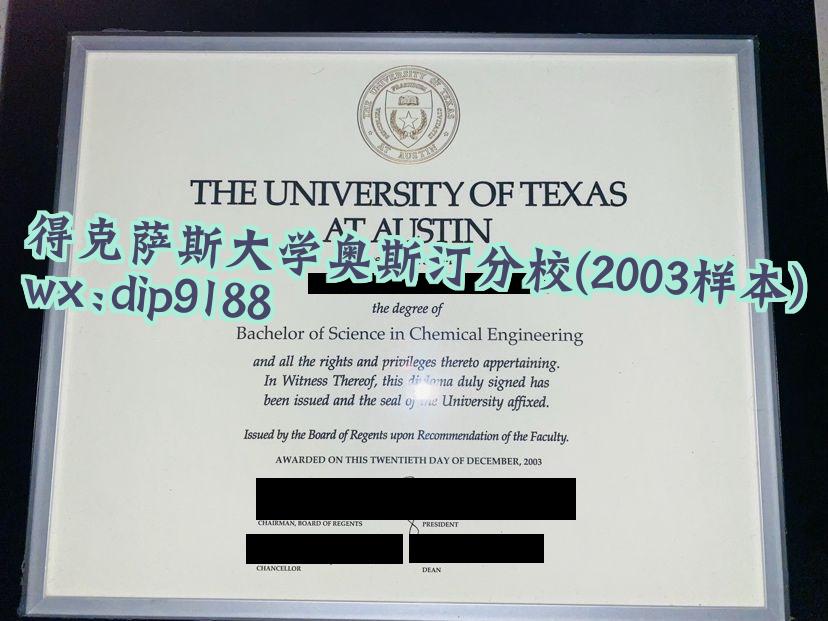 得克萨斯大学奥斯汀分校学历2003毕业证样本图