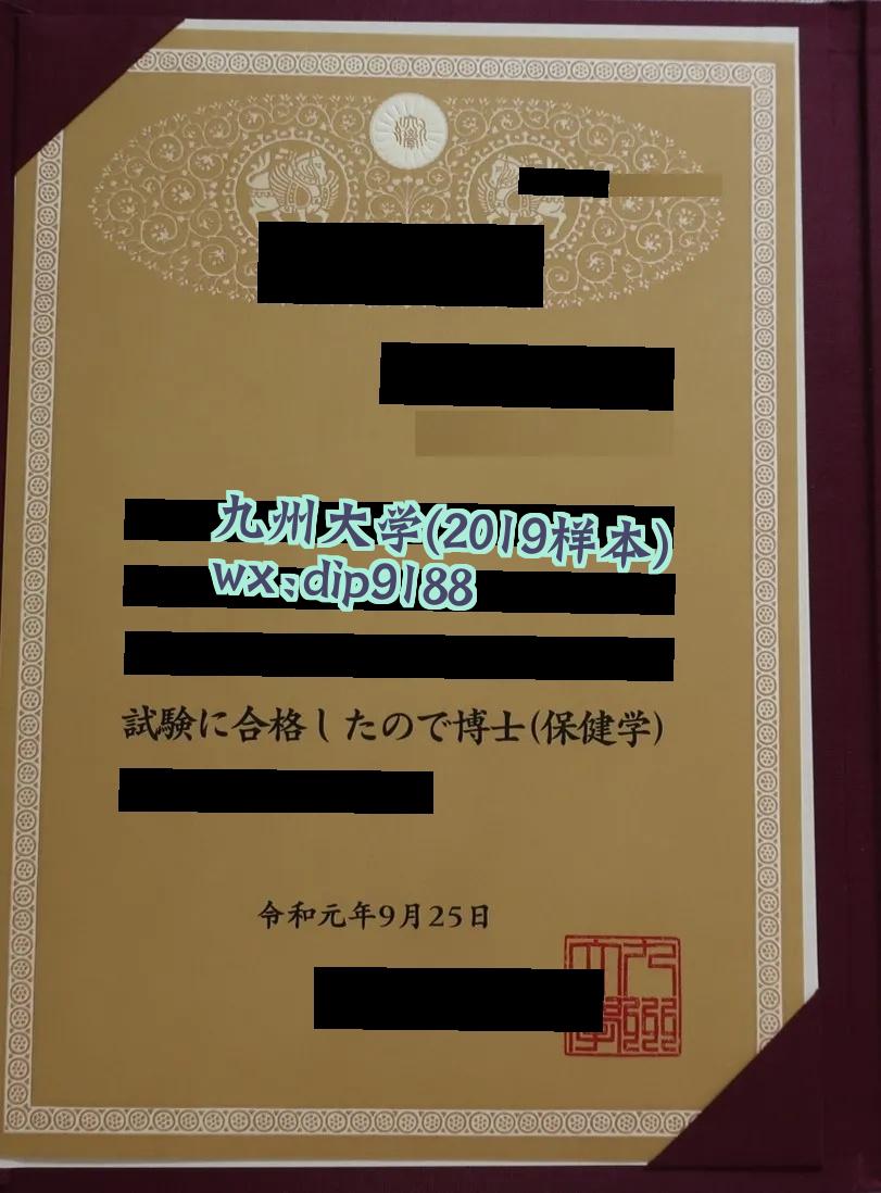 九州大学学历2019毕业证样本图