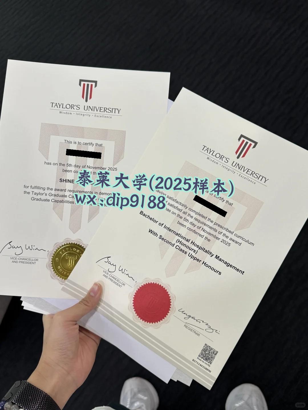 泰莱大学学历2025毕业证样本图