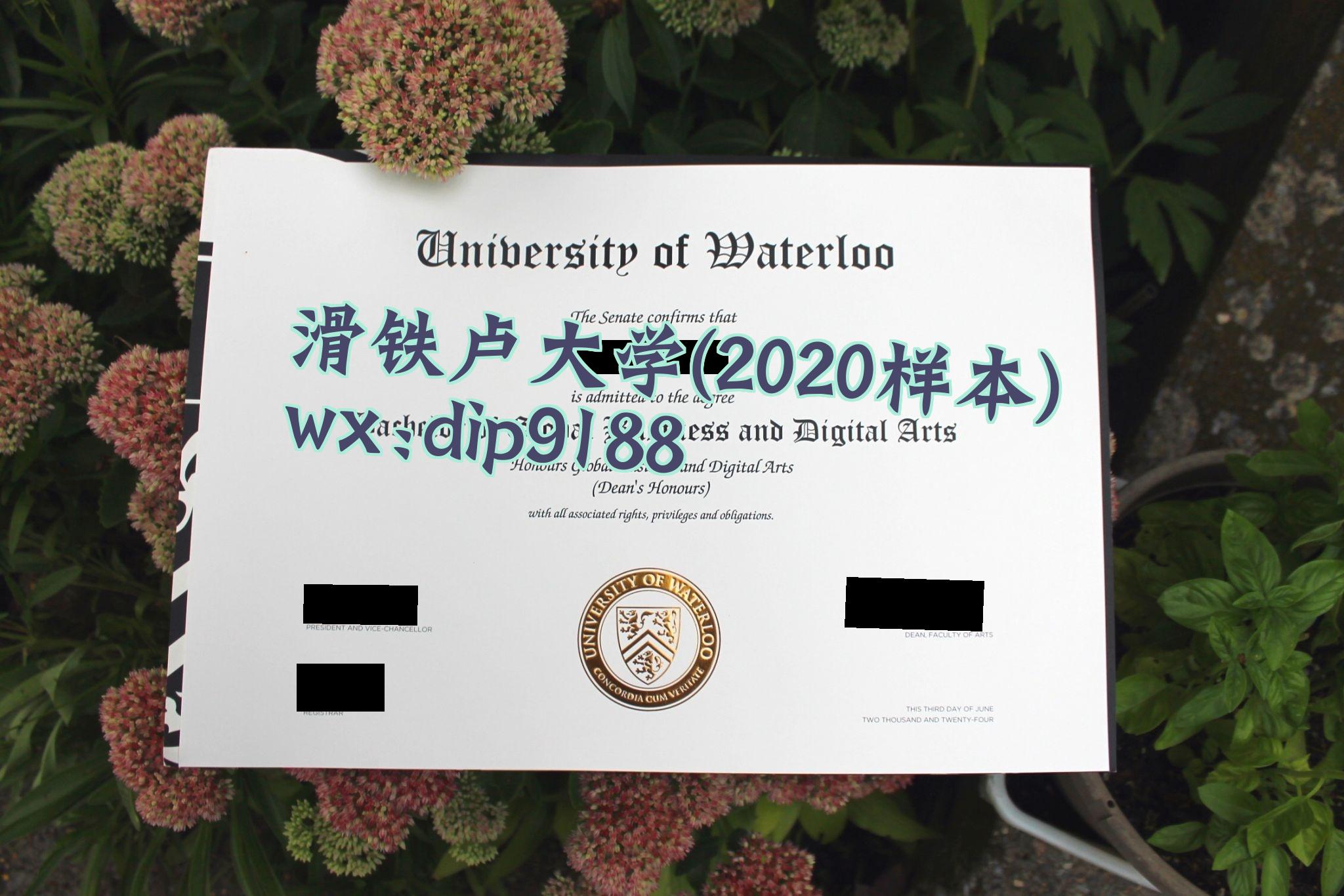 滑铁卢大学学历2020毕业证样本图