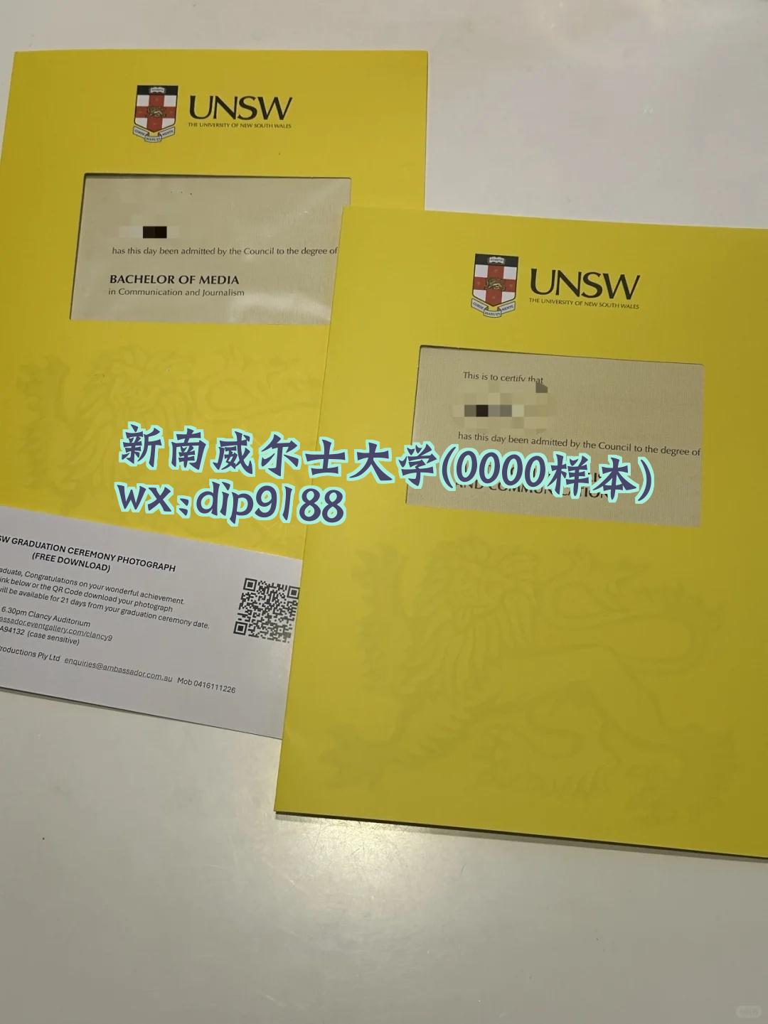 新南威尔士大学学历0000毕业证样本图