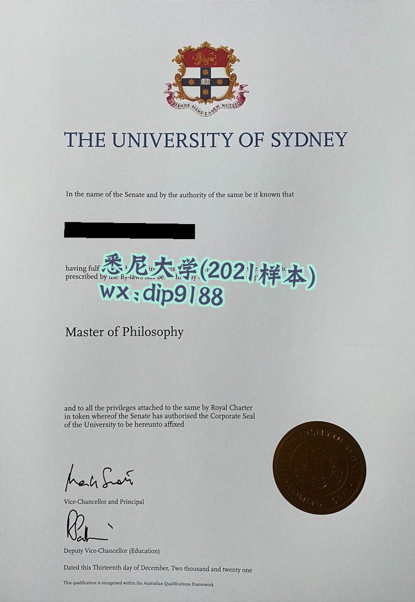悉尼大学学历2021毕业证样本图