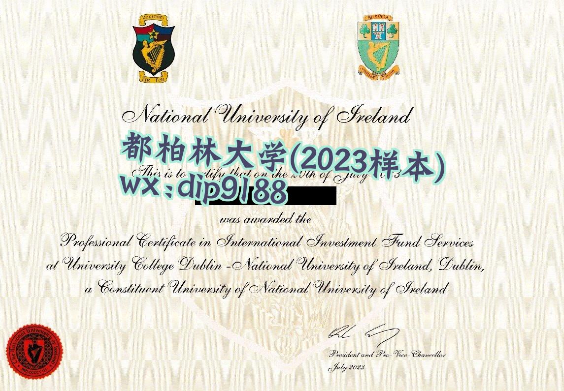 都柏林大学学历2023毕业证样本图