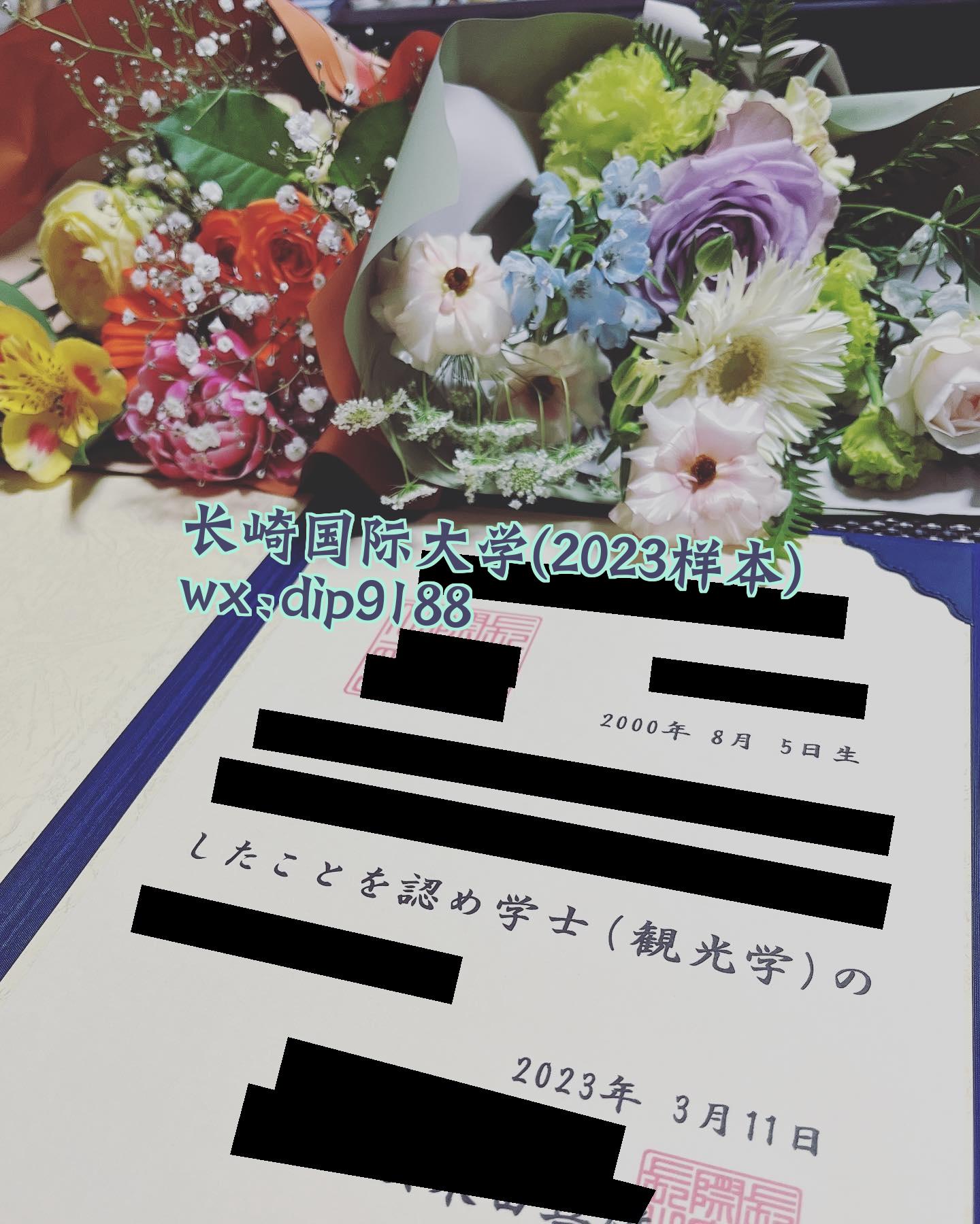 长崎国际大学学历2023毕业证样本图