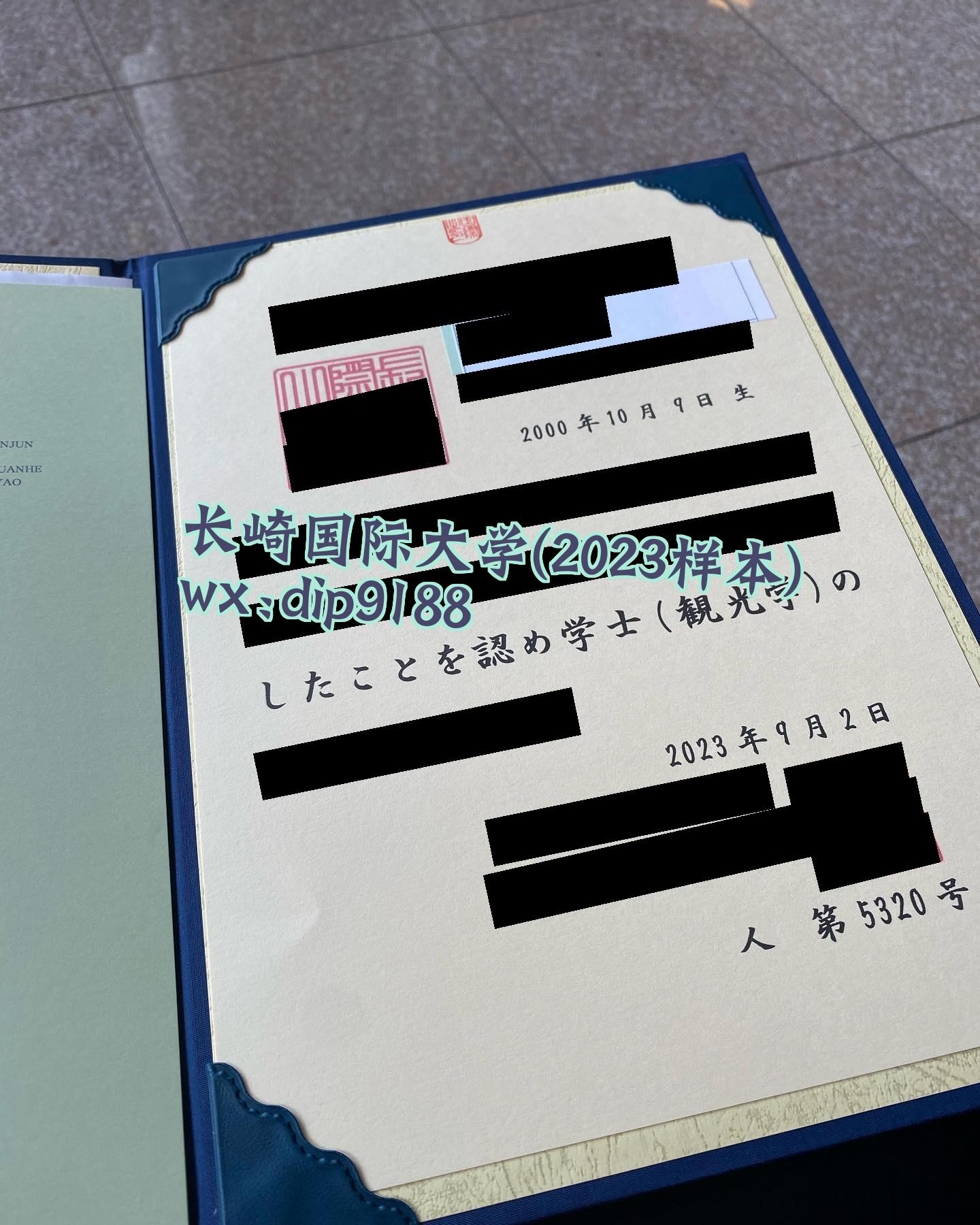 长崎国际大学学历2023毕业证样本图