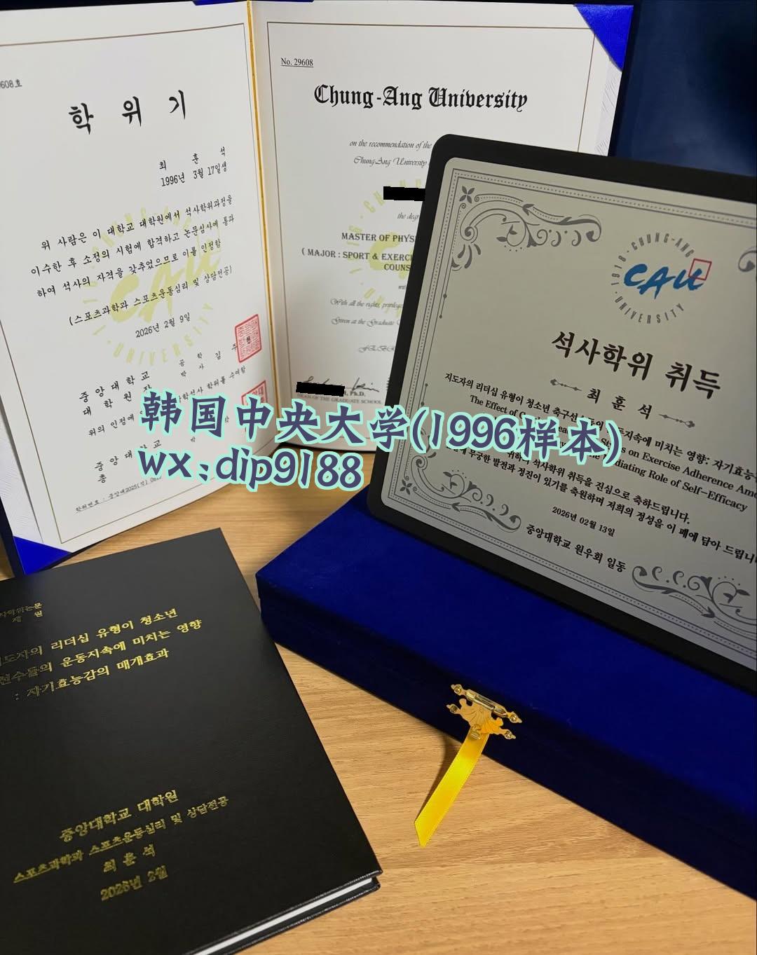 韩国中央大学学历1996毕业证样本图 韩国中央大学学历1996毕业证样本图片
