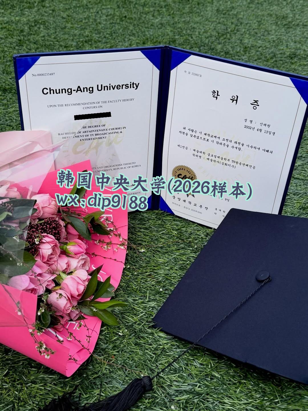 韩国中央大学学历2026毕业证样本图片
