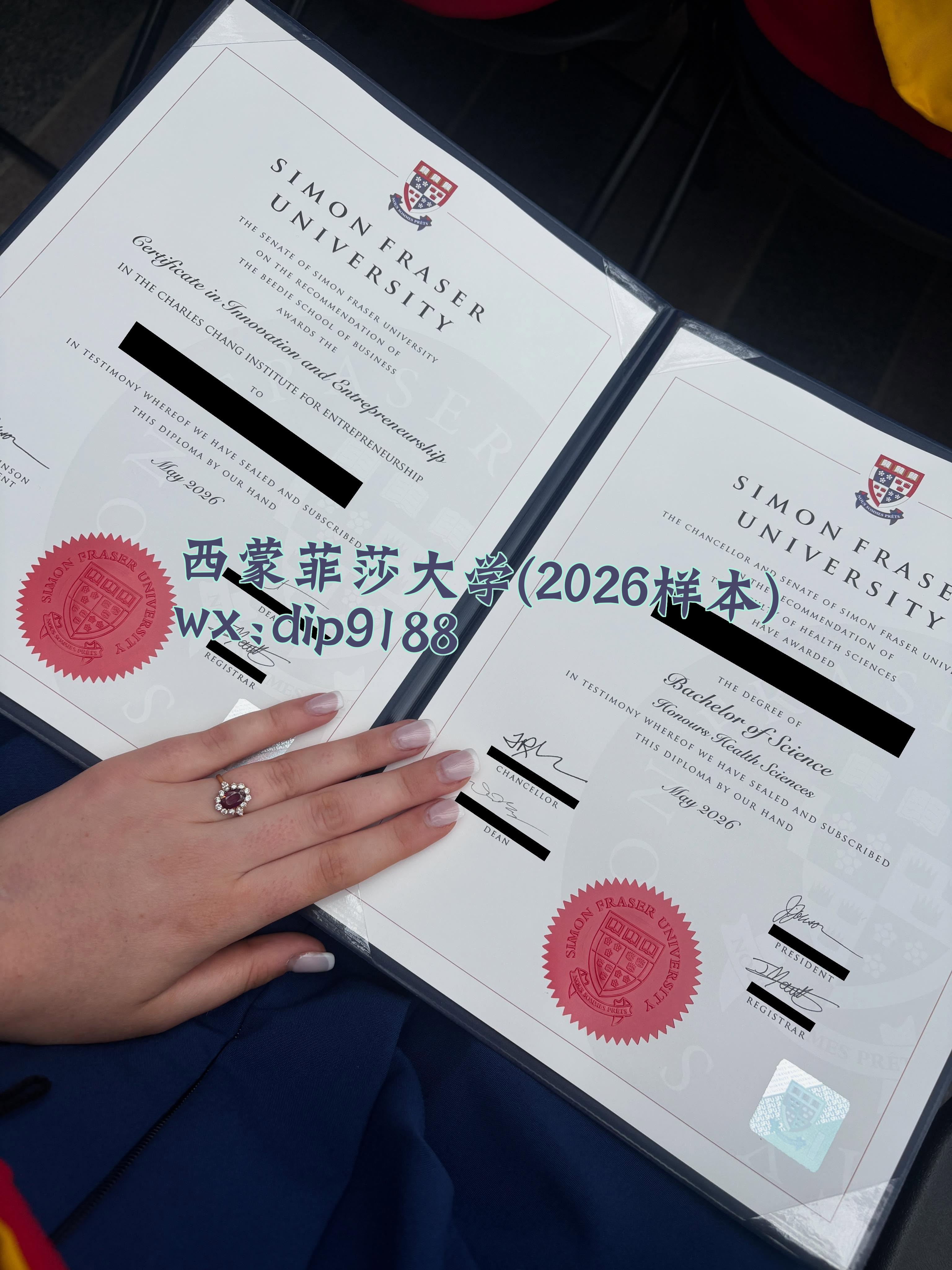 西蒙菲莎大学学历2026毕业证样本图片