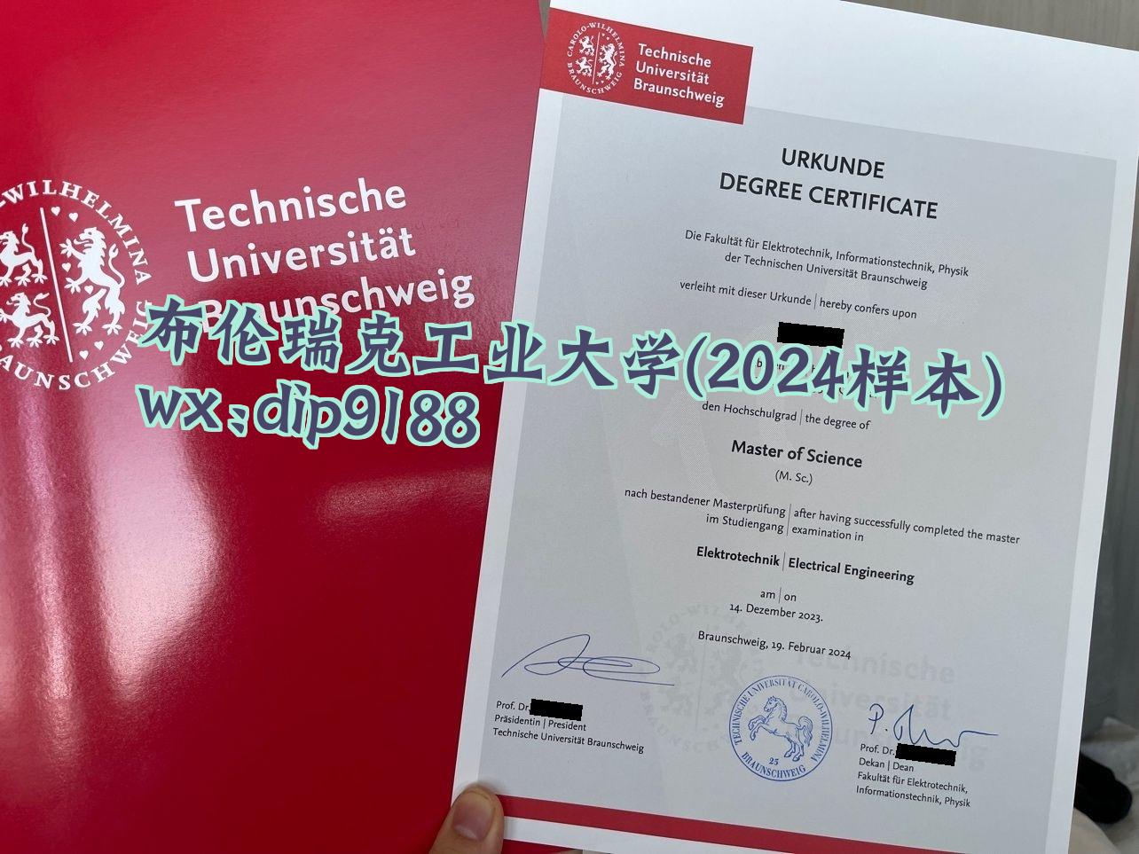 布伦瑞克工业大学学历2024毕业证样本图