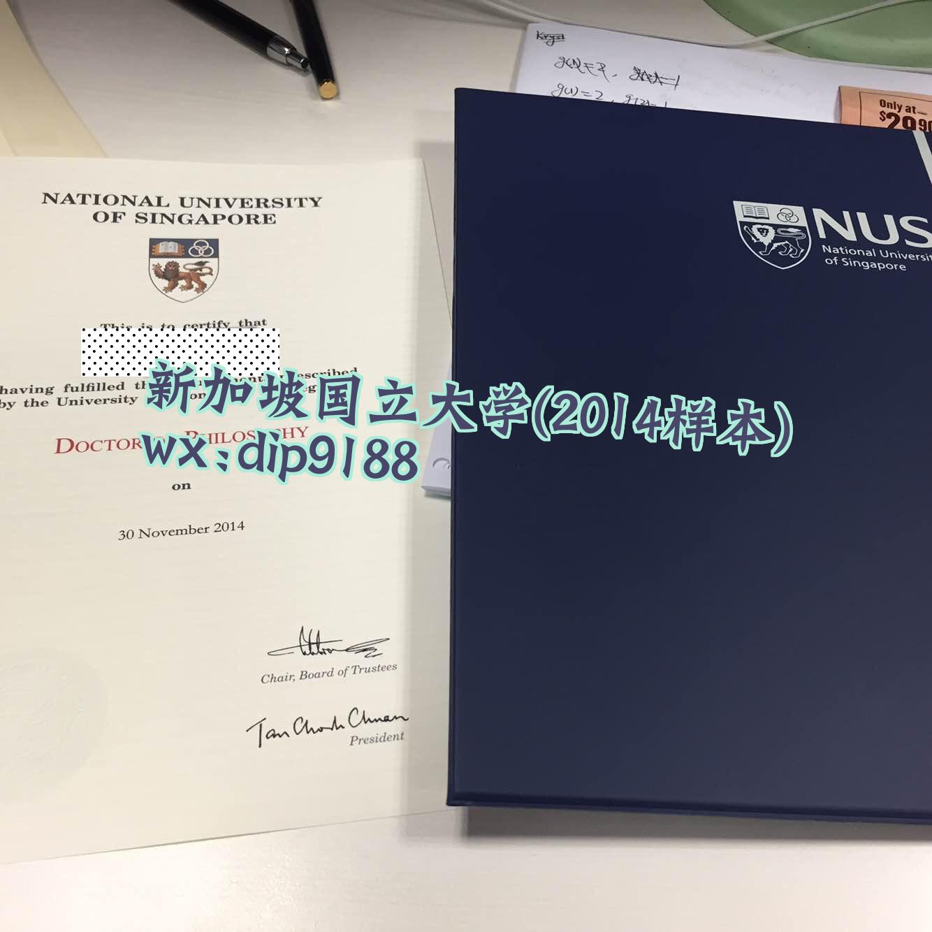 新加坡国立大学学历2014毕业证样本图