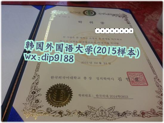 韩国外国语大学学历2015毕业证样本图
