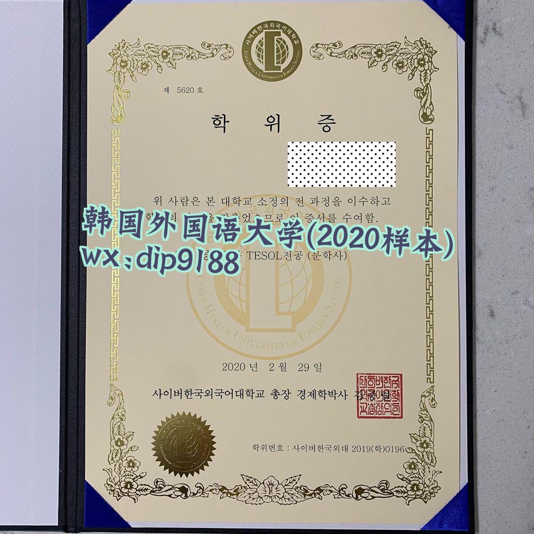 韩国外国语大学学历2020毕业证样本图