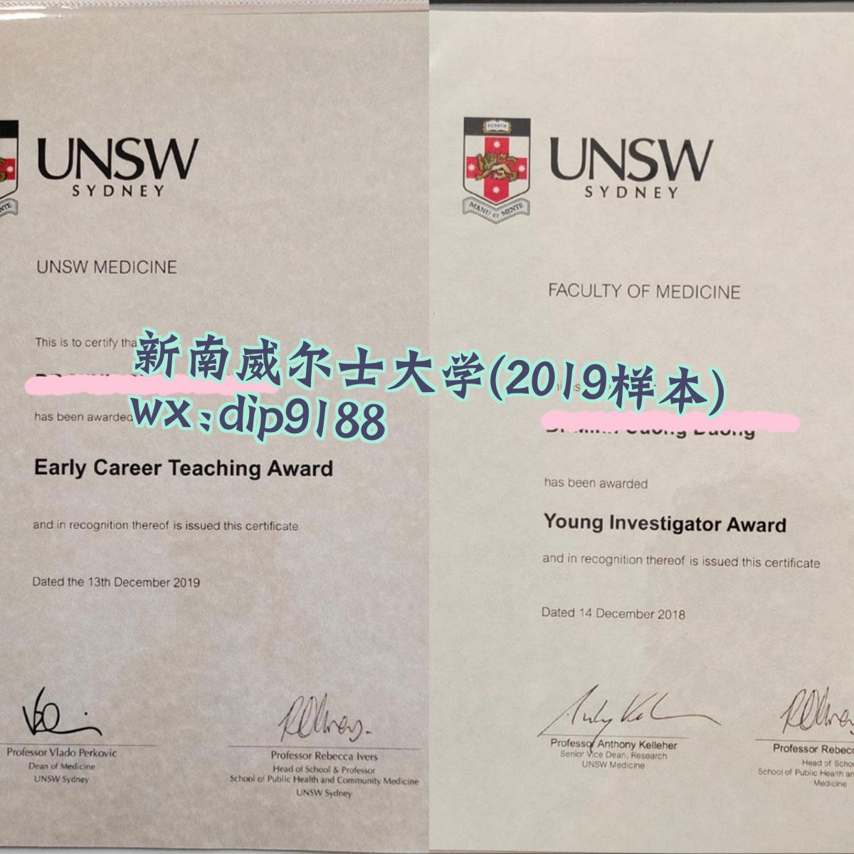 新南威尔士大学学历2019毕业证样本图
