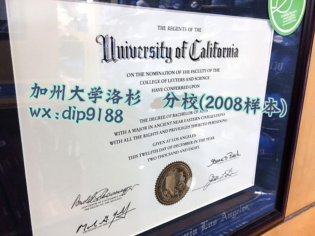 加州大学洛杉矶分校学历2008毕业证样本图