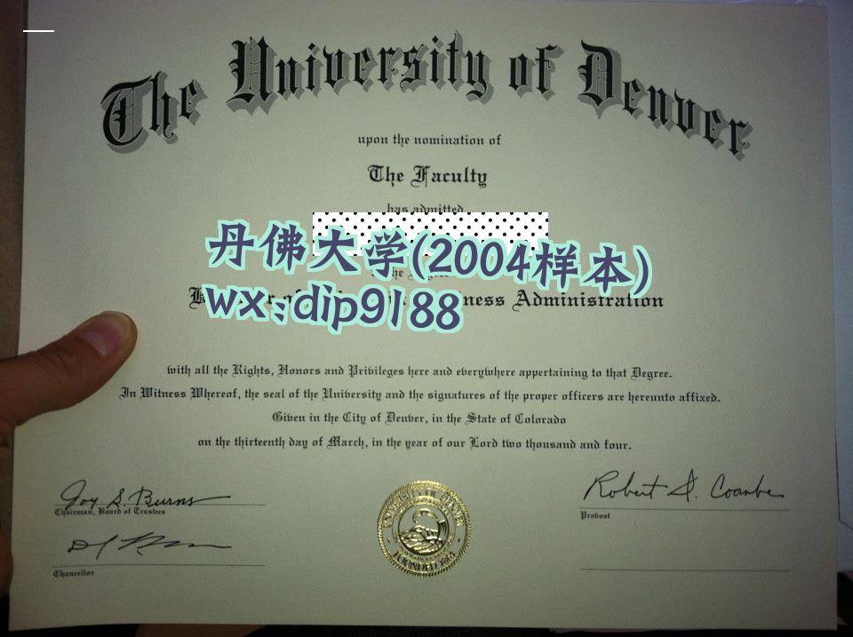 丹佛大学学历2004毕业证样本图