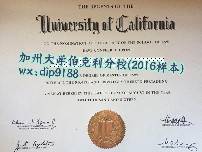 加州大学伯克利分校学历2016毕业证样本图