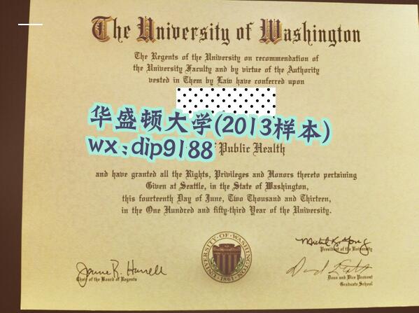 华盛顿大学学历2013毕业证样本图