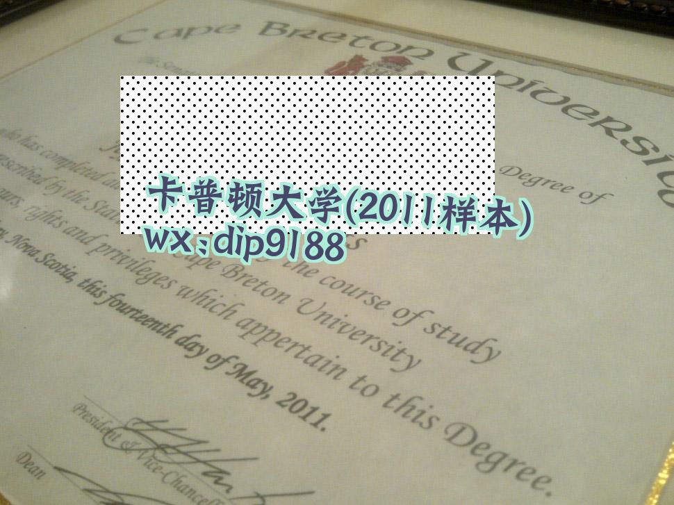 卡普顿大学学历2011毕业证样本图