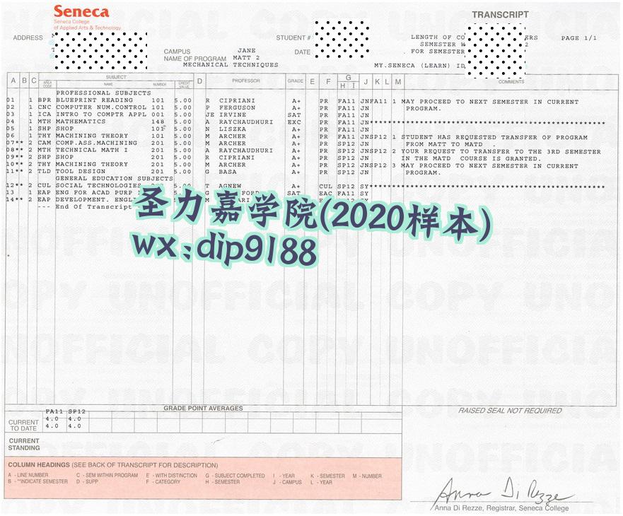 圣力嘉学院学历2020毕业证样本图