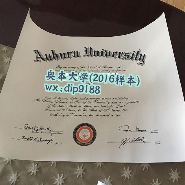 奥本大学学历2016毕业证样本图