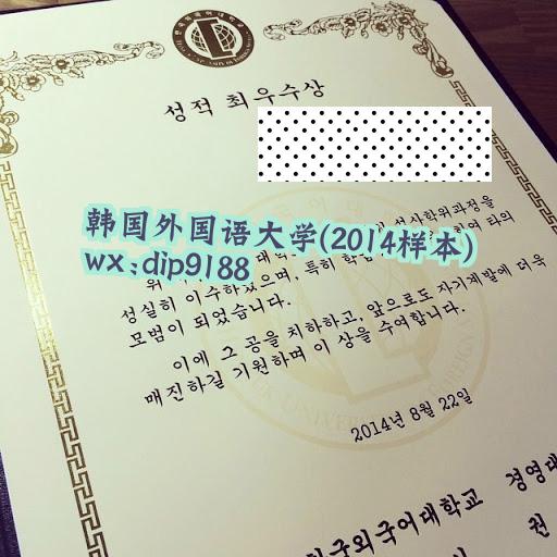 韩国外国语大学学历2014毕业证样本图