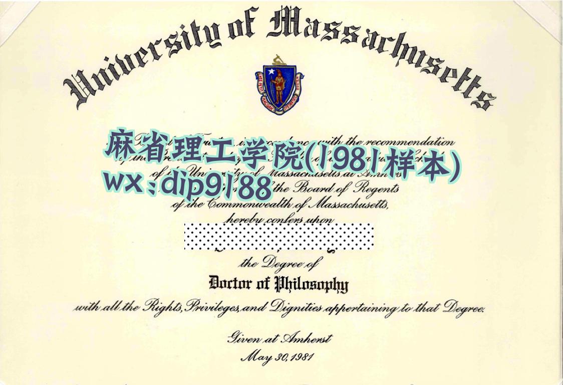 麻省理工学院学历1981毕业证样本图
